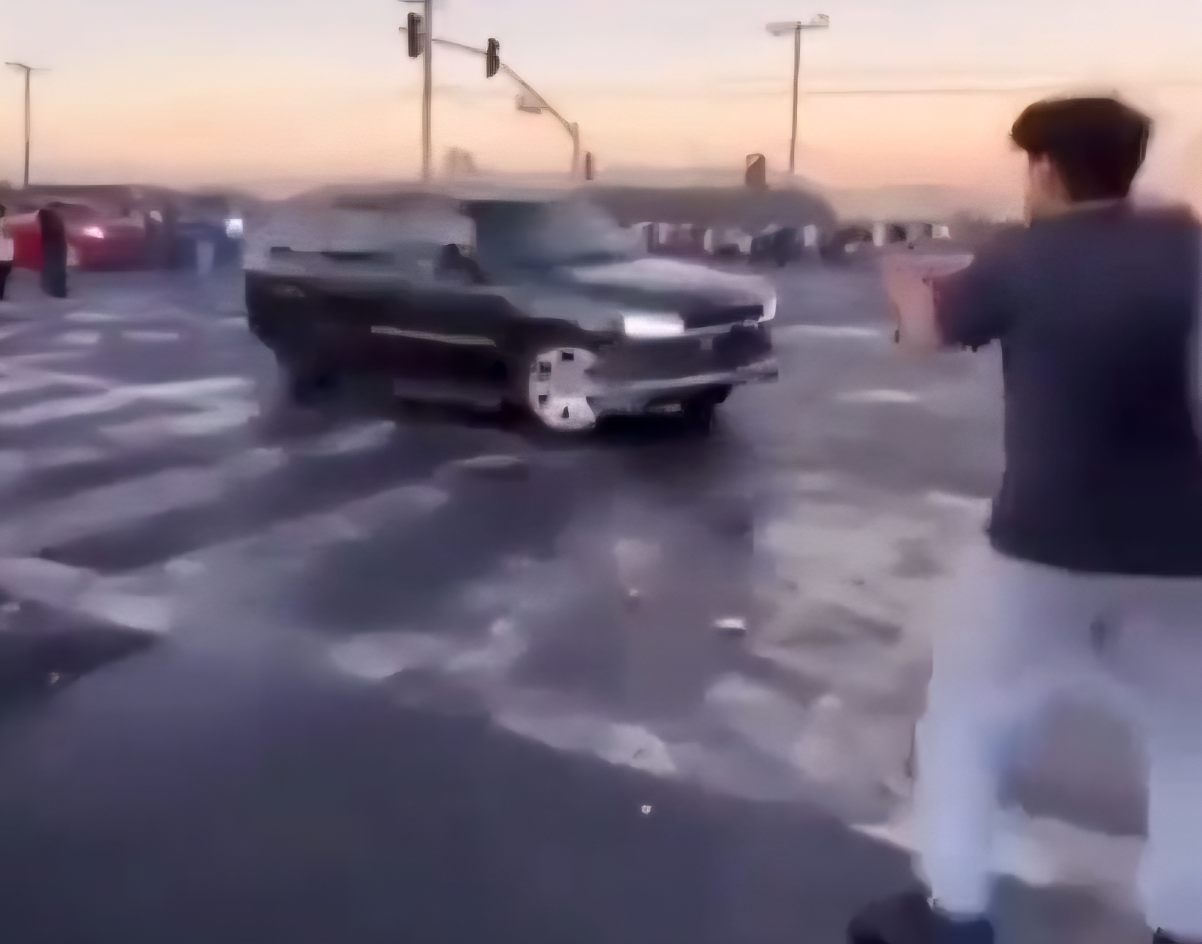 SUV Driver Goes Human Bowling At Cali Takeover
