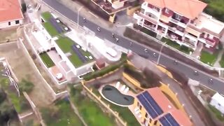 Italian cyclist falls several meters during women's race