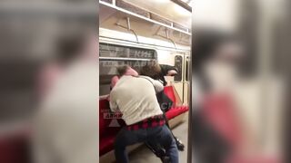 Brutal fight in the Kiev subway