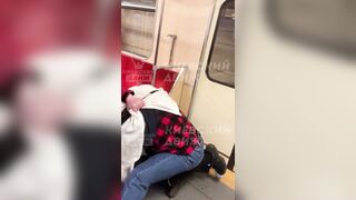 Brutal fight in the Kiev subway