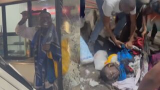 Drugged Hammer-Wielding Sicko Attacks Police And Gets Brutalized By Mob