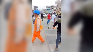 Sicarios on Motorbike Ambush and Ruthlessly Execute Pair Talking on Sidewalk