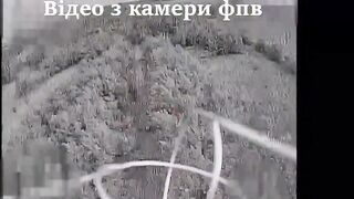 Violent Ukrainian FPV drone strike on Russian Army bikers.