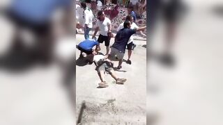 Bull Takes Out A Man During Festival
