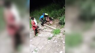 2 Girls fight in the Dirt Half Naked