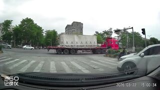 Another Moped Rider Messed With A Truck