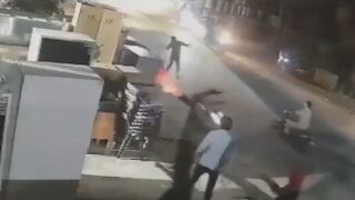 Driver Pulled From Car And Clubbed After Striking Police Motorcycle, Pedstrians