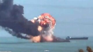 Iranian Warship Hit
