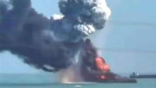 Iranian Warship Hit