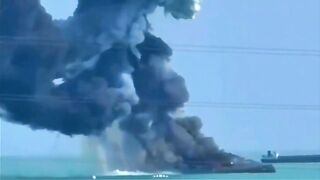 Iranian Warship Hit