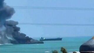 Iranian Warship Hit