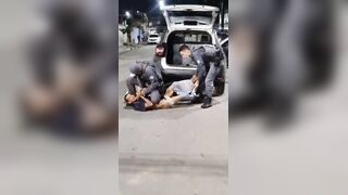Dude Resisting Police Loses Pants, Gets Punched During Arrest In Brazil