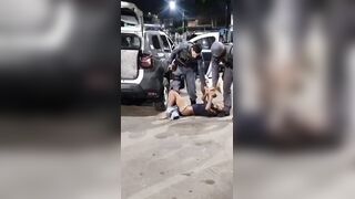 Dude Resisting Police Loses Pants, Gets Punched During Arrest In Brazil