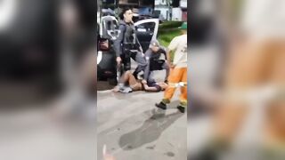 Dude Resisting Police Loses Pants, Gets Punched During Arrest In Brazil