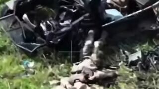 Destruction of the UA transport vehicle and arrival of the crew