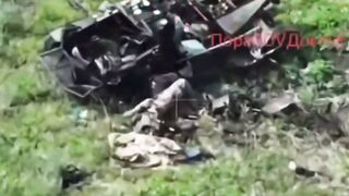 Destruction of the UA transport vehicle and arrival of the crew