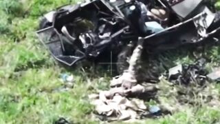 Destruction of the UA transport vehicle and arrival of the crew