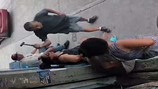 Man with Mental Issues Brutally Attacks Woman with Hammer to the Head on Sidewalk