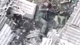 A machine gun shattered the forehead of an Orc