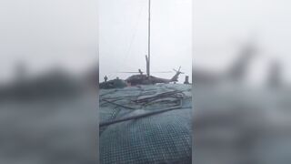 Moment when guerrillas hit Colombian army Blackhawk helicopter