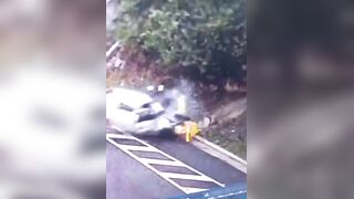 Driver Burned Alive After Nearly Killing A Pissing Biker In Colombia
