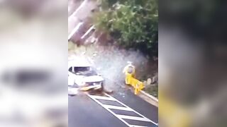 Driver Burned Alive After Nearly Killing A Pissing Biker In Colombia