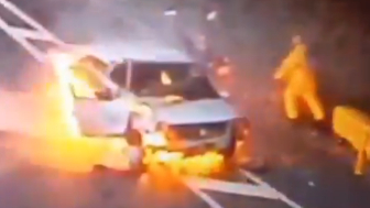 Driver Burned Alive After Nearly Killing A Pissing Biker In Colombia