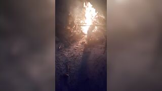 Motorcyclists Catch Thief, Run Him Over, Stone and Burn Him Alive