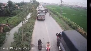 Motorcyclist Gets Flattened By Truck In Hit And Run Accident