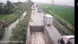 Motorcyclist Gets Flattened By Truck In Hit And Run Accident