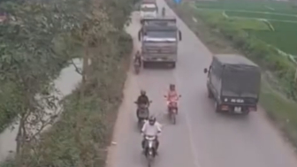 Motorcyclist Gets Flattened By Truck In Hit And Run Accident