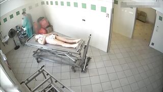 Preparing dead woman body in the funeral home