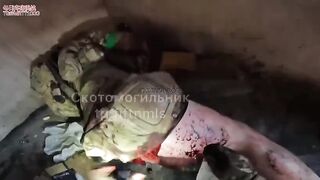 Wounded Russian soldier hospitalized in the front