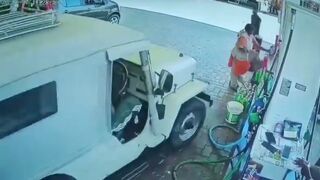 Horror at Gas Station: Female Worker Brutally Run Over by Jeep in Shocking Accident