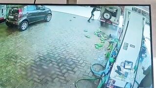 Horror at Gas Station: Female Worker Brutally Run Over by Jeep in Shocking Accident