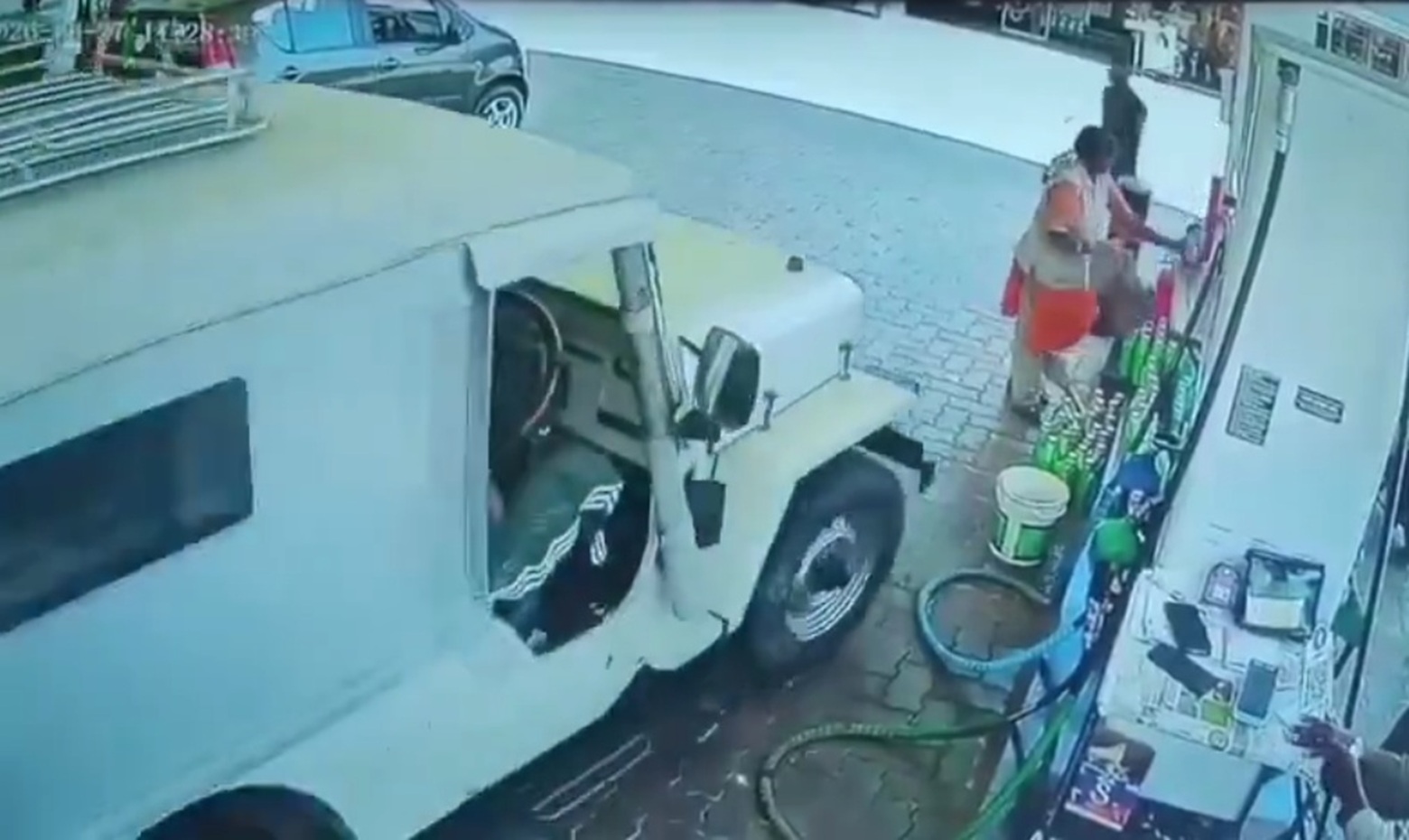 Horror at Gas Station: Female Worker Brutally Run Over by Jeep in Shocking Accident