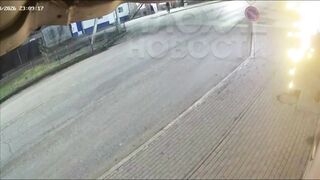 In Astrakhan, a drunk man tried to stop a motorcycle