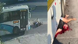Motorcyclist Loses Control, Falls, and Gets Brutally Crushed to Death by Bus