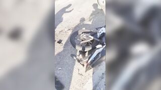 Motorcyclist Loses Control, Falls, and Gets Brutally Crushed to Death by Bus