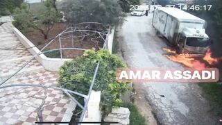 Men Catch Fire While Trying to Burn Truck with Gasoline in West Bank