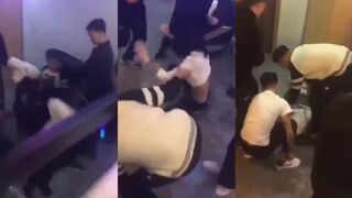 girl was beaten by a group of man