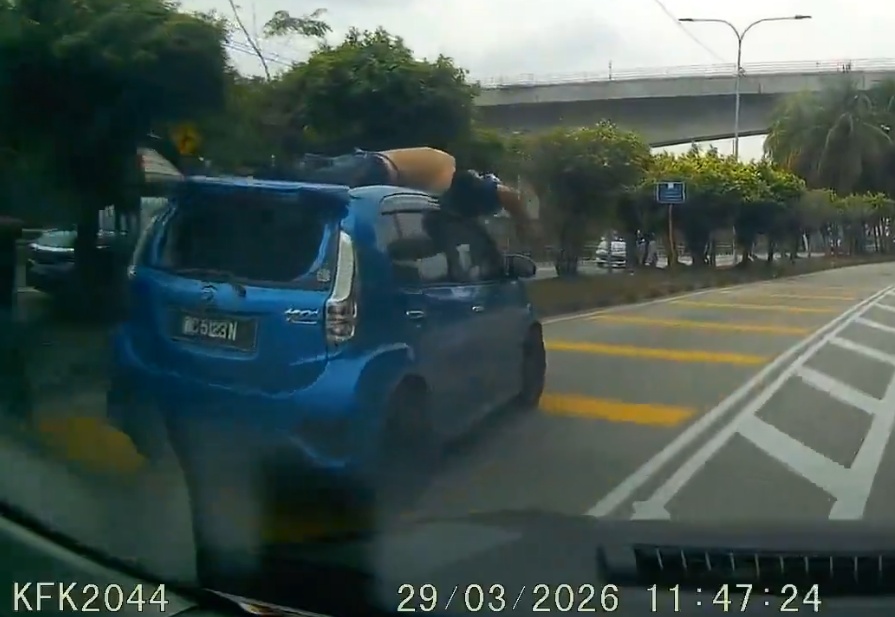 A High-Speed Honda City Crash Sends Rider Flying Onto Car Roof