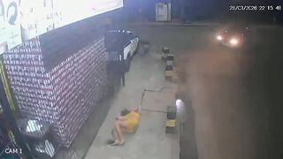 Terrifying CCTV Footage Shows Woman Flung From Moving Car