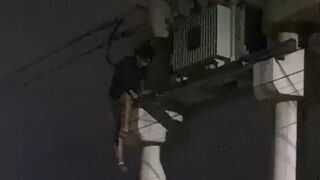 Junkie Electrocuted While Stealing Copper from Light Pole, Falls Hard on Cement