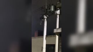 Junkie Electrocuted While Stealing Copper from Light Pole, Falls Hard on Cement