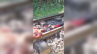 Train's Brutal Toll: Victim Continues to Move in Pure Agony