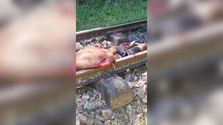 Train's Brutal Toll: Victim Continues to Move in Pure Agony