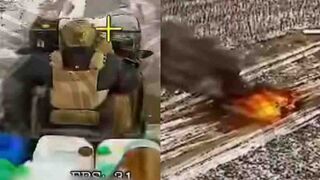 Ukrat + gasoline + drone = good.