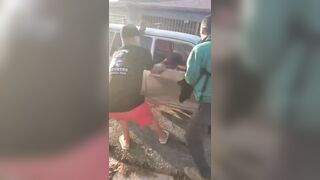 Thief Surprised With Fists And Kicks
