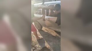 Thief Surprised With Fists And Kicks